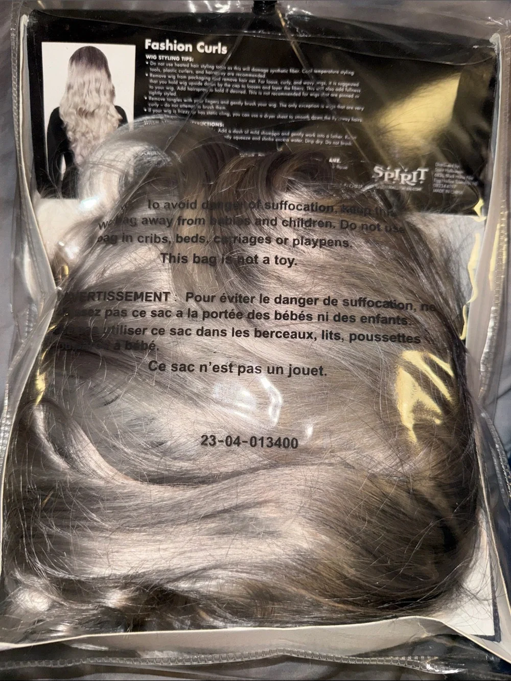 Spirit Silver Long Wavy Fashion Curls Wig